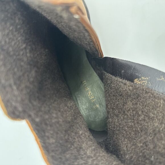 Ten Points Brown Tan Distressed Leather Ankle Boots Lined Size EU 40 - Picture 10 of 14